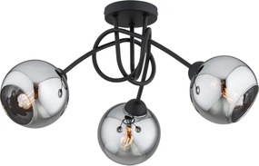 Brilagi - Prisadený luster DIOR 3xE27/60W/230V čierna/dymovo sivá