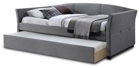 Čalúnená posteľ Sebastian 90x200, sivá,s prístelkou, bez matraca