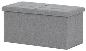 Autronic BONTEC Taburet s úložným priestorom, čierna, látka, TAB-462 BK2 Farba: Šedá