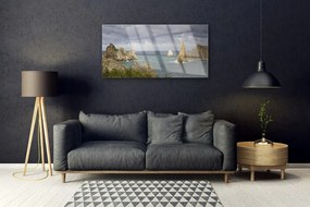 Obraz na skle More skaly krajina 140x70 cm