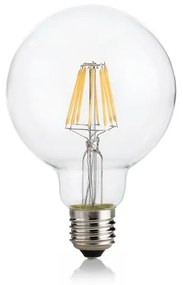 Ideal Lux I188966 LED žiarovka vláknová E27  8W, 860lm, 3000K, priehľadná, globe G95, stmievateľná