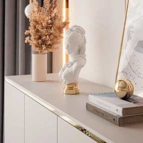 KOMODA NESSIE NA NOŽIČKÁCH KAŠMÍR + ZLATÁ 140 cm