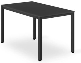 Stôl TESSA 120cm x 60cm - čierny / čierne nohy