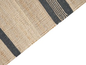 Jutový koberec 160 x 300 cm béžová/sivá TALPUR Beliani