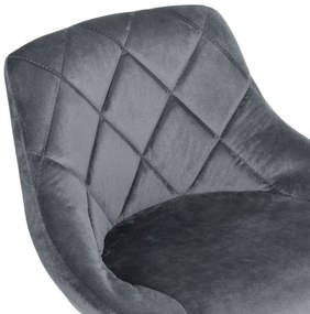 JAKS Barová stolička cydro black velvet grafit