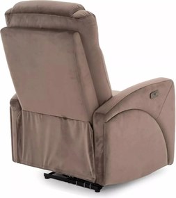 Elektrické polohovacie kreslo KRONOS Velvet cappuccino