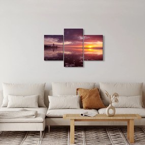 Obraz - Pláž pri západe slnka (90x60 cm)
