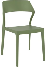SNOW záhradná stolička bez podrúčok olive green