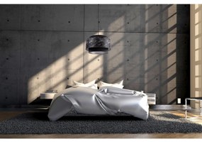 Závesné svietidlo Werona duo 3, 1x čierne textilné tienidlo so vzorom, s