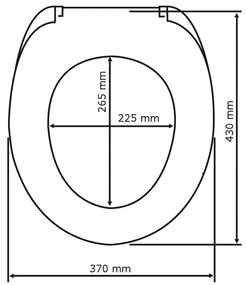 Svetlé WC sedadlo s jednoduchým zatváraním Wenko Oak, 43 × 37 cm