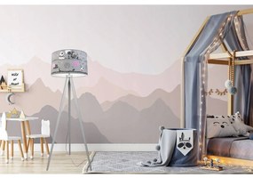 Detská stojacia lampa Ladybird, 1x textilné tienidlo so vzorom, (výber z 2 farieb konštrukcie)