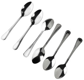 Sada 6 ks polévkových lžic CHAMILE 19 cm stříbrná
