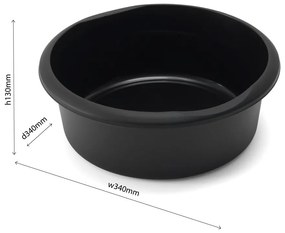 Čierny lavor Addis Circular, 7,7 l