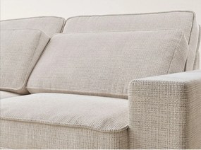 Krémovobiela ženilková rohová pohovka (ľavý roh/do L) Kirou – Maison de Rêve