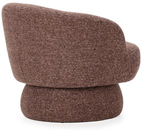 Fialové/hnedé otočné kreslo Dali – MOME