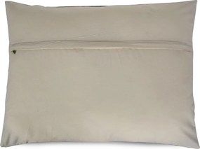 Šedý kožený vankúš s výrazným stehom Stitch Cow - 45*60*15cm