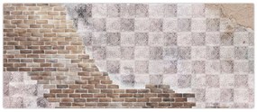 Obraz - Tehlový múr (120x50 cm)