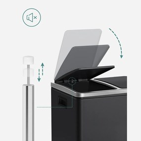 Recyklačný odpadkový kôš SONGMICS  LTB30BK