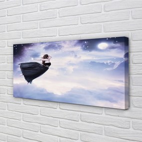 Obraz canvas Víla neba mraky polmesiac 100x50 cm