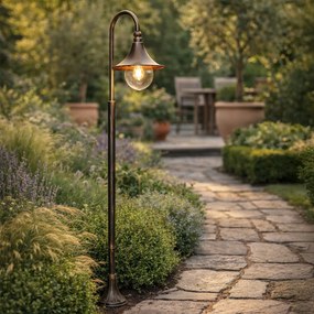 Klasická vonkajšia lampa antické zlato 125 cm IP44 - Daphne