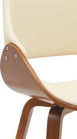 Sada 2 ks jedálenskej stoličky Vangale - orech/krémová