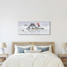Obraz - Hory v hmle (120x50 cm)