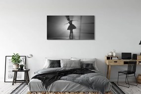 Obraz plexi Baletka sivé pozadie 125x50 cm