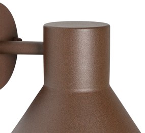 Priemyselná vonkajšia nástenná lampa hrdzavohnedá kužeľová IP44 - Natas