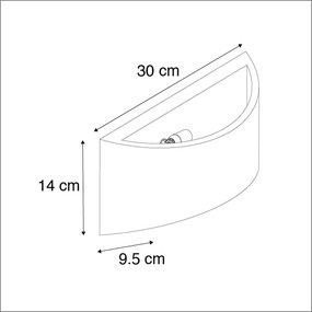 Priemyselná nástenná lampa sivá betón - Creil