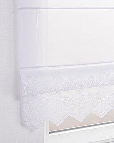 Záclonová roleta Modena farba produktu biela látka polopriehľadný, zapletaná, vzorované