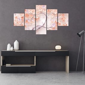 Obraz koralových kvetov stromu - abstrakt (125x70 cm), 40 ďalších rozmerov
