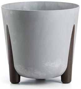 PLASTOVÝ KVETINÁČ MOSS 30X28,5 CM IMITÁCIA BETÓNU SIVÁ