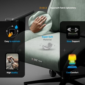 Zelené herné kreslo Diablo X.ONE Prime Ghotic Green