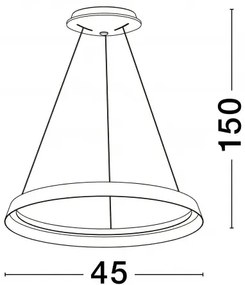 LED stmievateľné kávavé dizajnové svietidlo Ormi 45