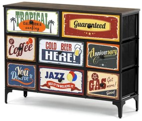 Komoda s 8 zásuvkami, 103x30x77