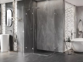Mexen Lunar Duo výklopný sprchový kút 115 x 90 cm, 8mm číre sklo, chrómový profil, 834-115L-090P-01-00
