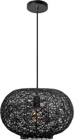 Toolight Toolight, stropné svietidlo 40cm 1xE27 APP1321-1CP, čierna, OSW-02695