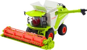 LEAN Toys Kombajn s žacím ústrojím na obilie 2 v 1, diaľkovo ovládaný RC, s efektom dymu, 2,4 GHz