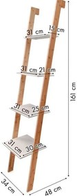 Štýlová univerzálna polica v modernom rebríkovom dizajne