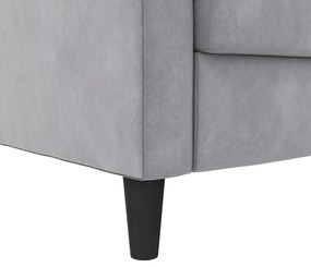 Svetlosivá zamatová rohová pohovka Presley – Støraa