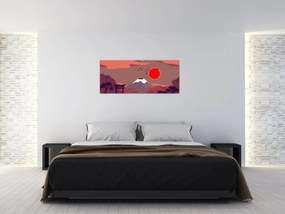 Obraz - Hory Fudži (120x50 cm)