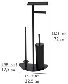 WENKO 26060100 - Súprava na WC COSENZA 32,5x72 cm čierna