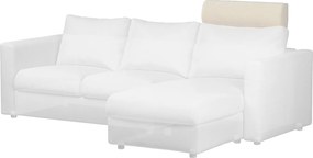 Poťah na opierku hlavy Vimle farba produktu sivá látka zamatová