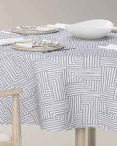 Obrus okrúhly farba produktu strieborná látka zapletaná, vzorované