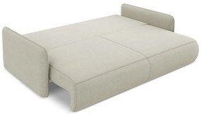 Krémovobiela rozkladacia/s úložným priestorom pohovka 216 cm Nanea – Makamii