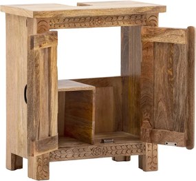 furniture-nabytek.cz - Masívna kúpeľňová skrinka Santa Cruz z mango dreva, prírodná – 80×40×80 cm