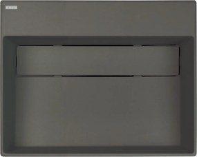 Deante Correo, granitové umývadlo na dosku s poličkou pod batériu a krycou doskou 500x400x130 mm, antracitová, CQR_TU5M