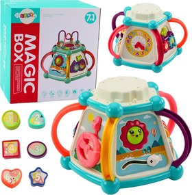 LEAN Toys Multifunkčná vzdelávacia triediaca kocka 7v1 so svetlami a zvukmi