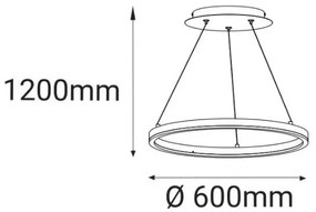 LED2 - LED Luster na lanku CIRCLE LED/42W/230V