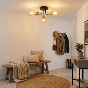 Toolight Toolight, závesné svietidlo 3xE27 APP1117-3C, čierna-zlatá, OSW-01400